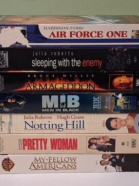 90s Movie Night VHS Lot 7 Classic Films Bundle